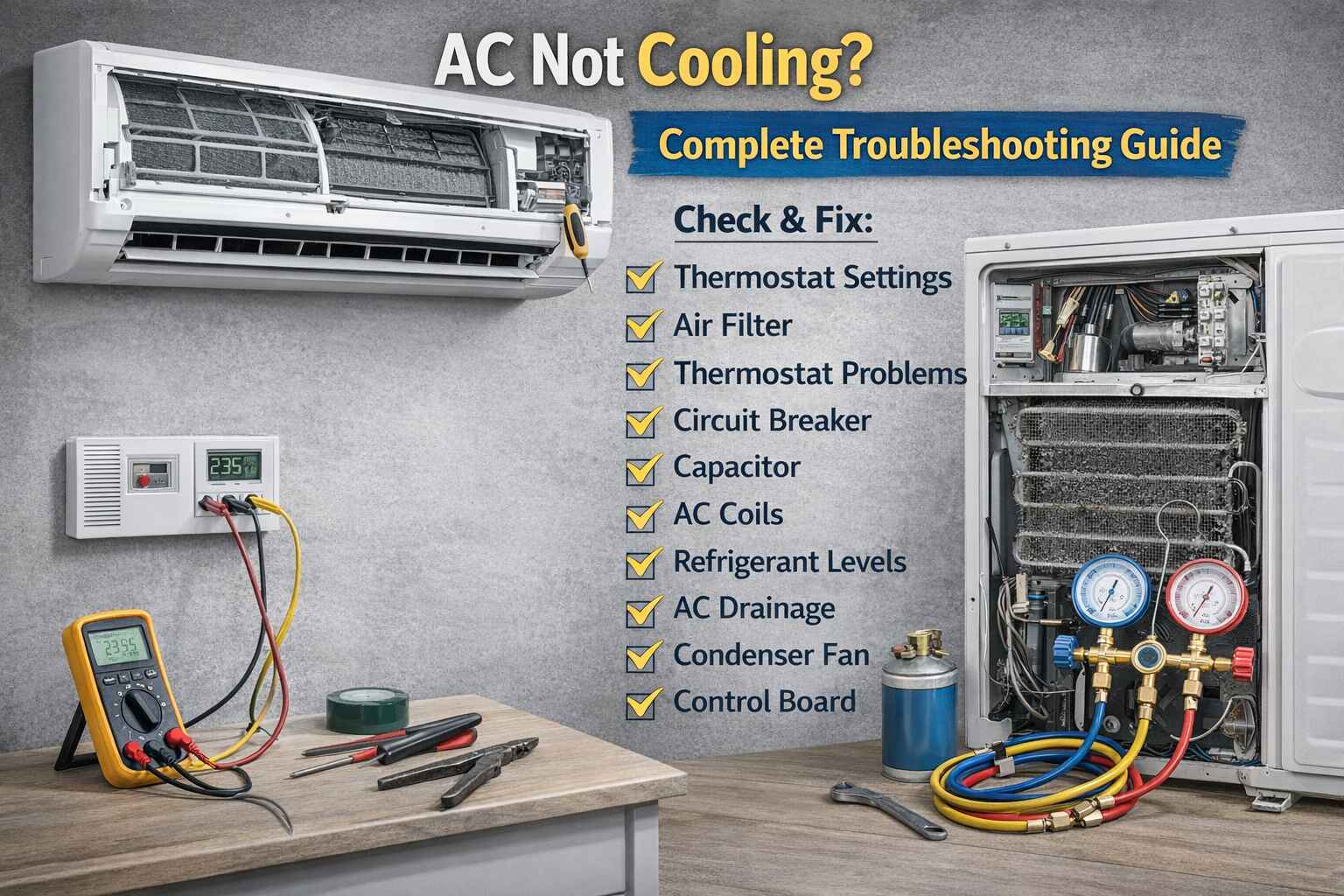 AC Not Cooling Troubleshooting