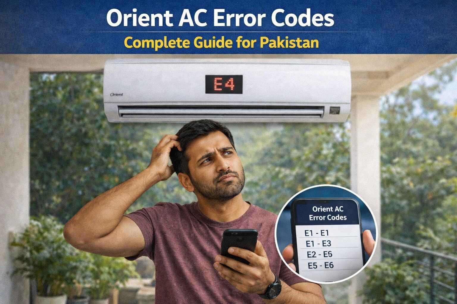 Orient AC Error Codes Pakistan